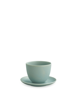 Kinto Pebble Porzellan Tasse & Untertasse 180ml, Grün